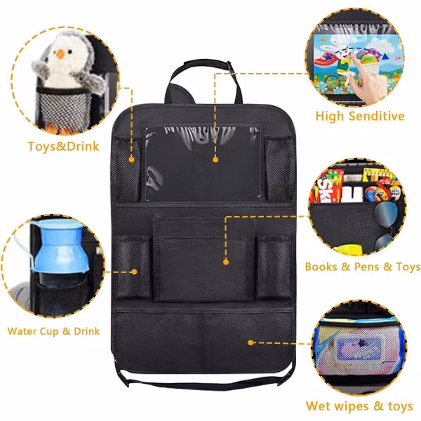 2-PACK Universal bilbaksäte mobil / surfplatta hållare Flera -FACK Svart