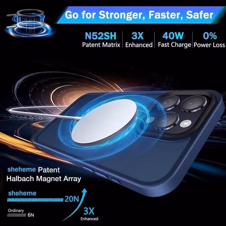 iPhone 16 Pro Max - MagSafe skal MagMat Stöttåligt Matt Blå