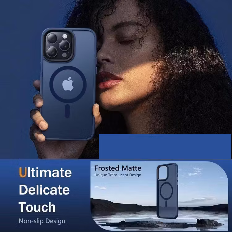 iPhone 16 Pro Max - MagSafe skal MagMat Stöttåligt Matt Blå