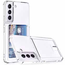 Samsung S22 - Skal med Kortfack Stöttåligt Transparent
