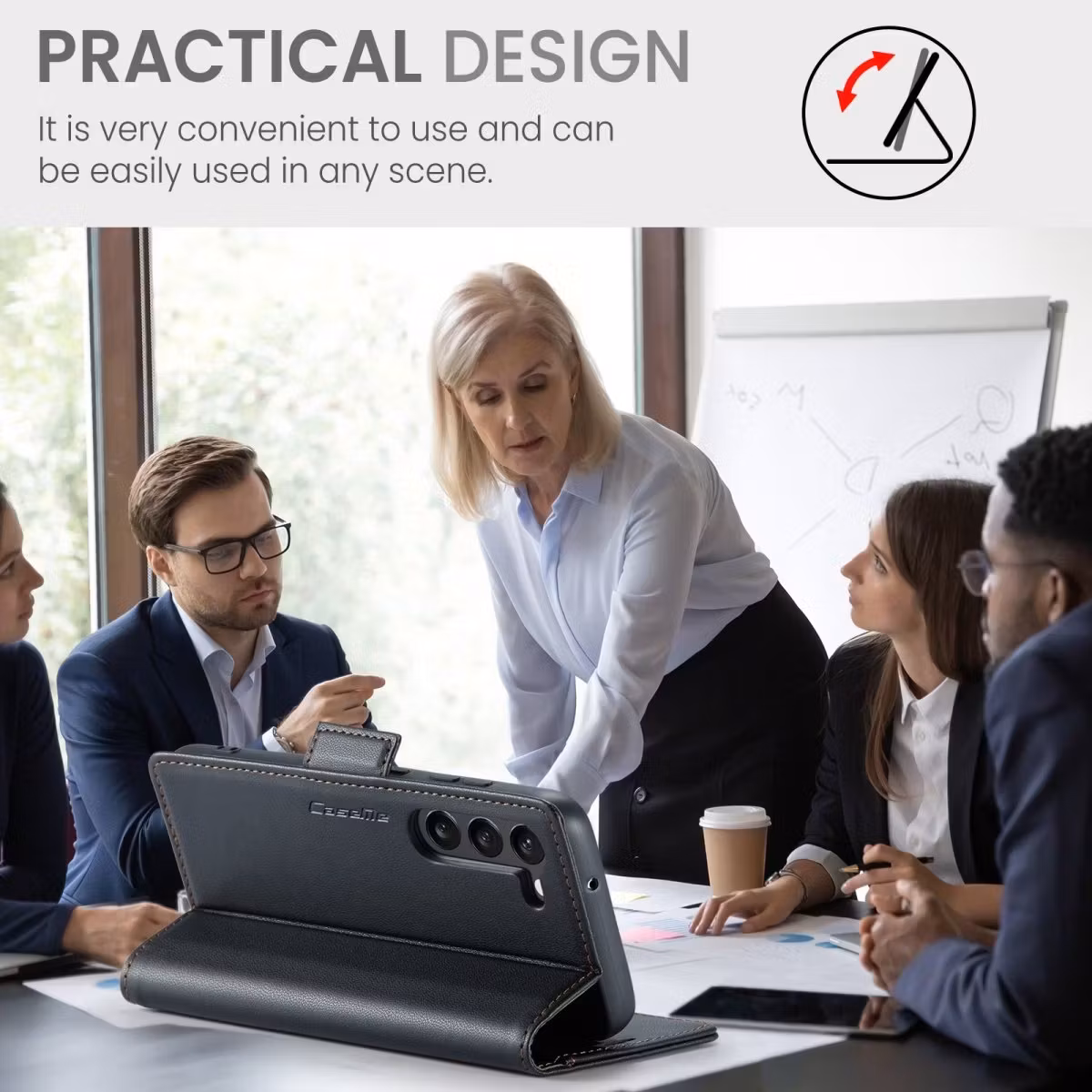 Samsung S23 - Fodral 4-FACK Premium CaseMe® Svart