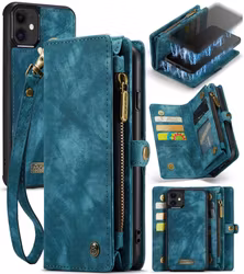 iPhone 11 - CaseMe® 2in1 Magnet Plånboksfodral Blå