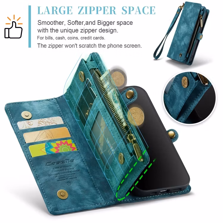 iPhone 11 - CaseMe® 2in1 Magnet Plånboksfodral Blå