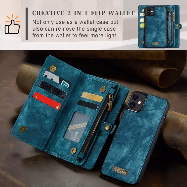 iPhone 11 - CaseMe® 2in1 Magnet Plånboksfodral Blå