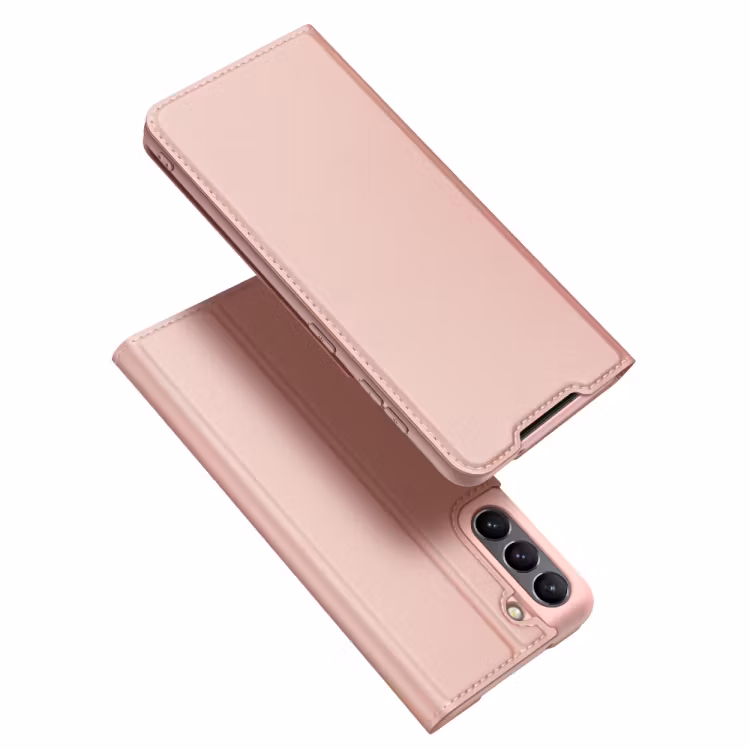 Samsung S21 FE- DUX DUCIS® Slim Pro Läder Fodral Roséguld