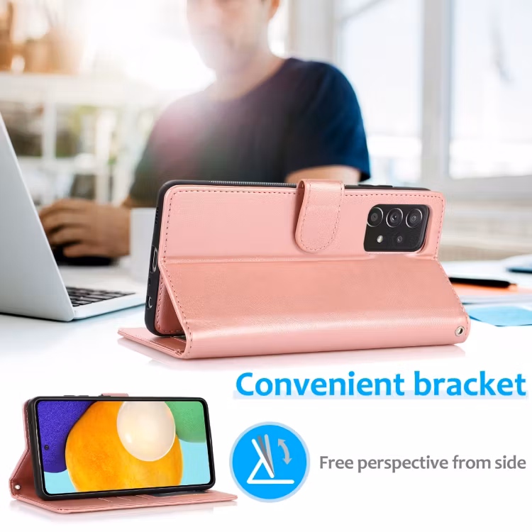 Samsung A52/A52s - 2in1 Magnet Läder Fodral Roséguld