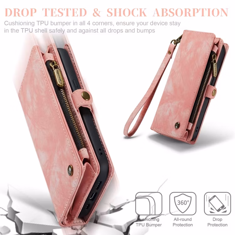 iPhone 13 Pro Max - CaseMe® 2in1 Magnet Plånboksfodral Rosa