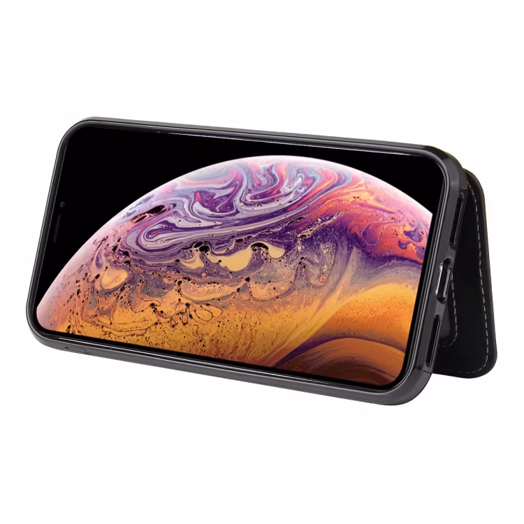 iPhone XR - Skal Stöttåligt 3-FACK Korthållare Svart