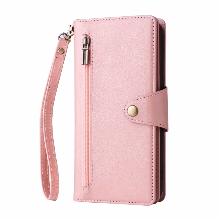 iPhone 13 Pro - Multifunktionellt Solid® Läder Fodral Roséguld