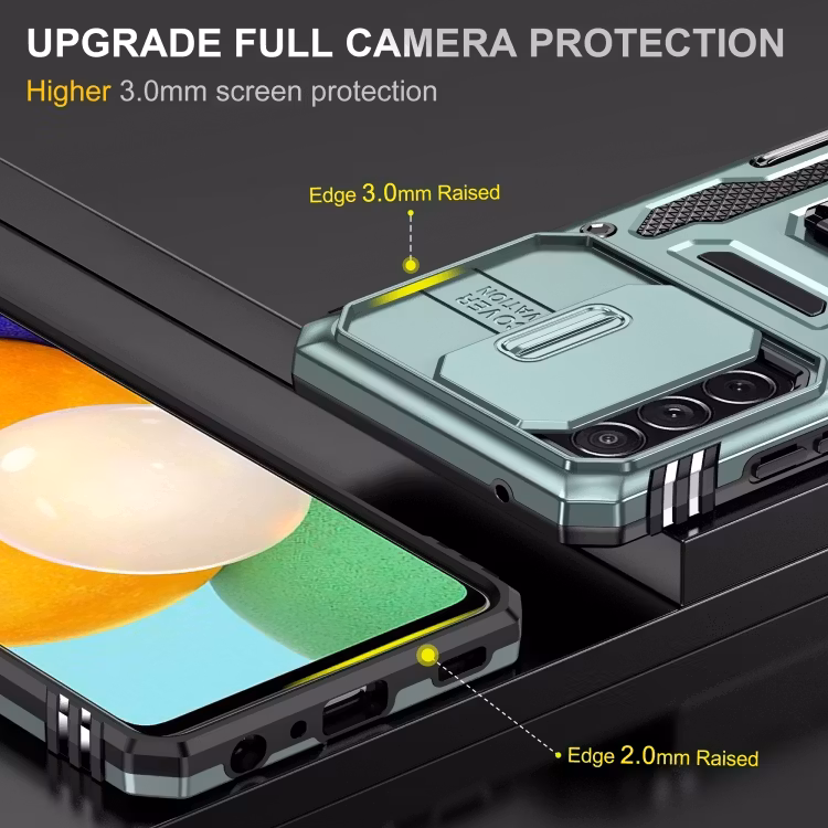 Samsung A52/A52s -  Skal CamShield / Kameraskydd Ringhållare Grön