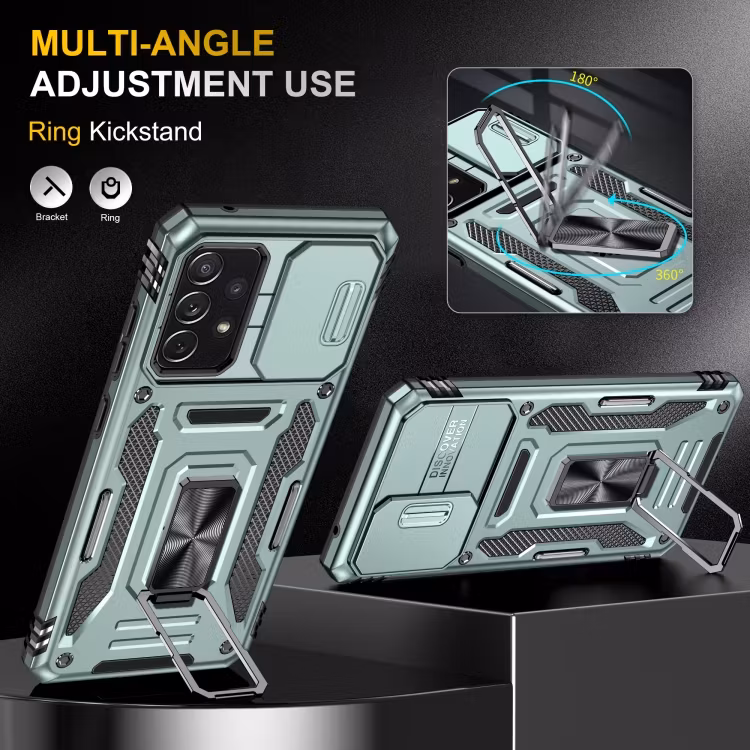 Samsung A52/A52s -  Skal CamShield / Kameraskydd Ringhållare Grön