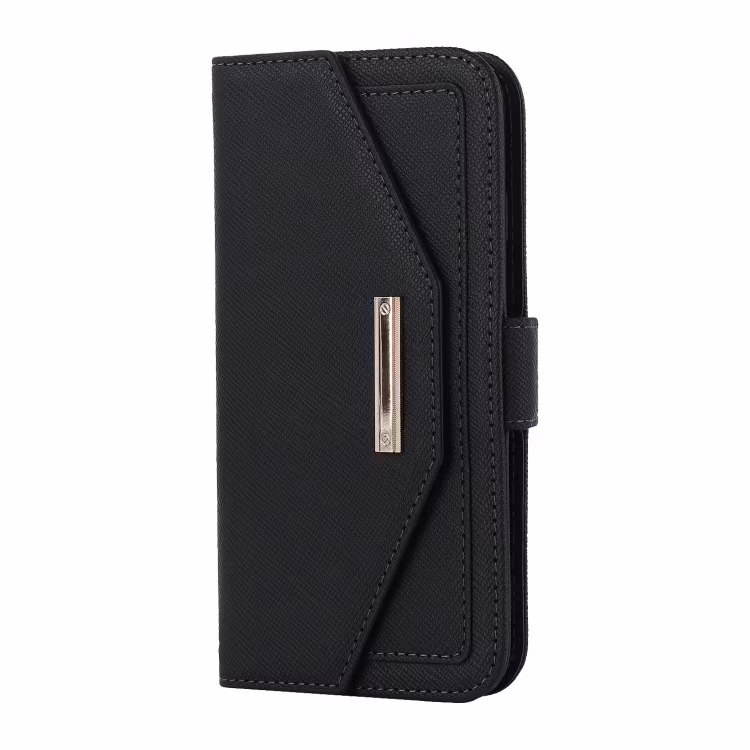 iPhone 7/8/SE - Elegant Plånboksfodral Med Spegel Svart