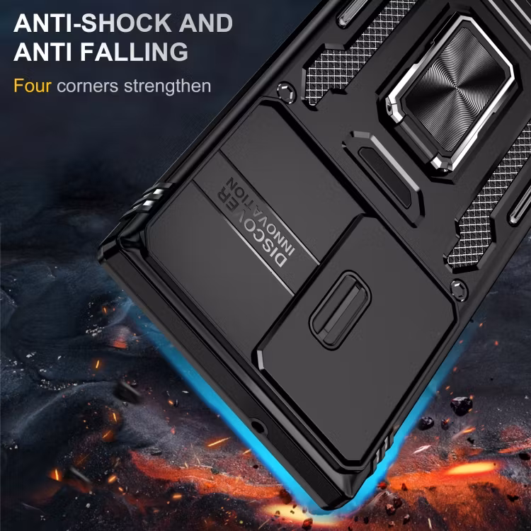 Samsung S24 Ultra - Skal CamShield / Kameraskydd Kickstand Svart