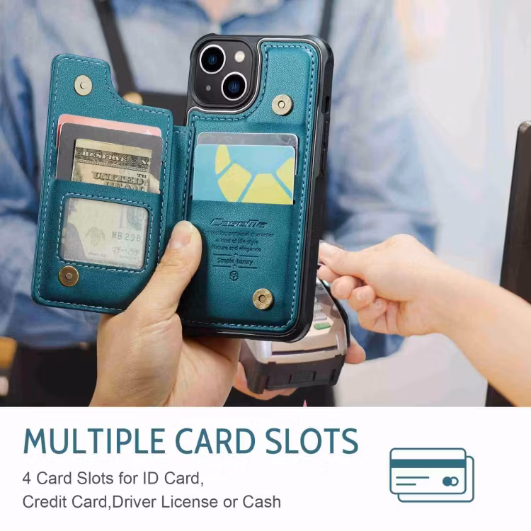 iPhone 13 - Skal 4-FACK RFID Skyddat CaseMe® Grön