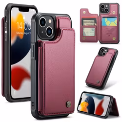 iPhone 13 - Skal 4-FACK RFID Skyddat CaseMe® Röd