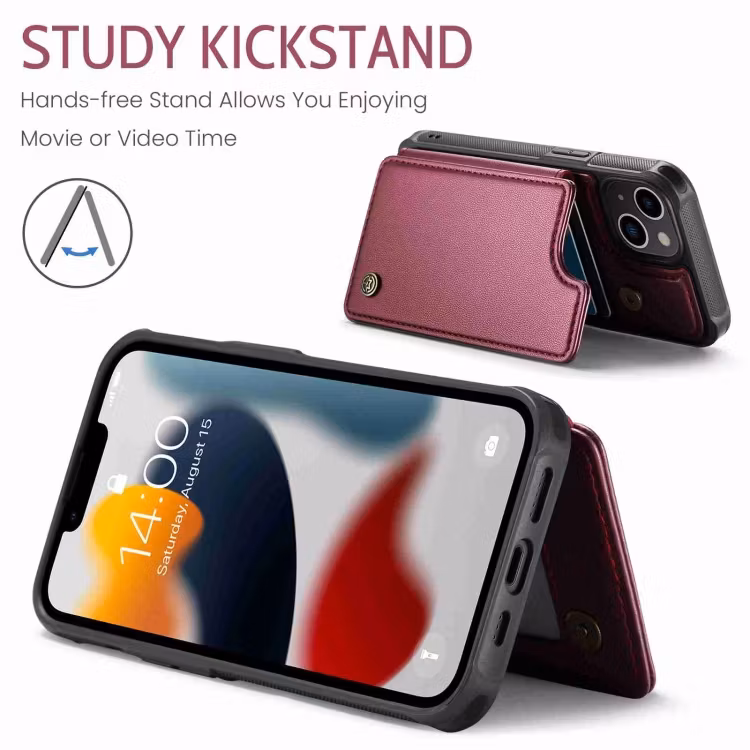 iPhone 13 - Skal 4-FACK RFID Skyddat CaseMe® Röd