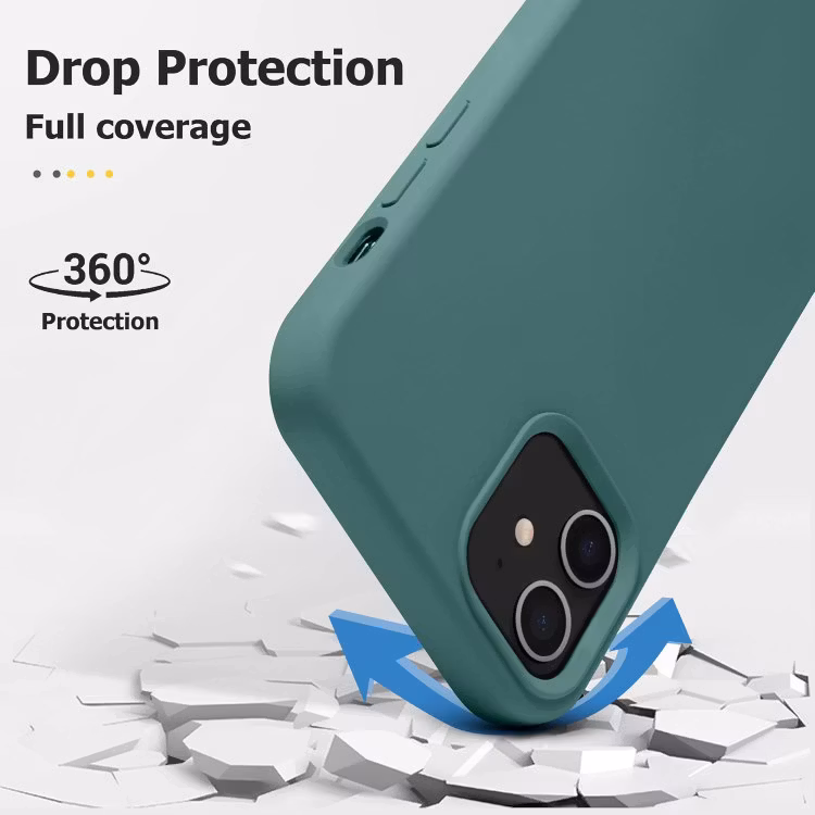 iPhone 11 - Gummibelagt Stöttåligt Silikon Skal Grön