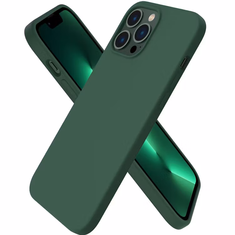 iPhone 12/12 Pro - Gummibelagt Stöttåligt Silikon Skal Grön