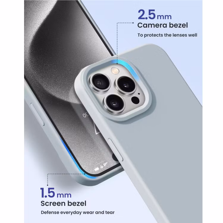 iPhone 11 - Gummibelagt Stöttåligt Silikon Skal Ljusgrå