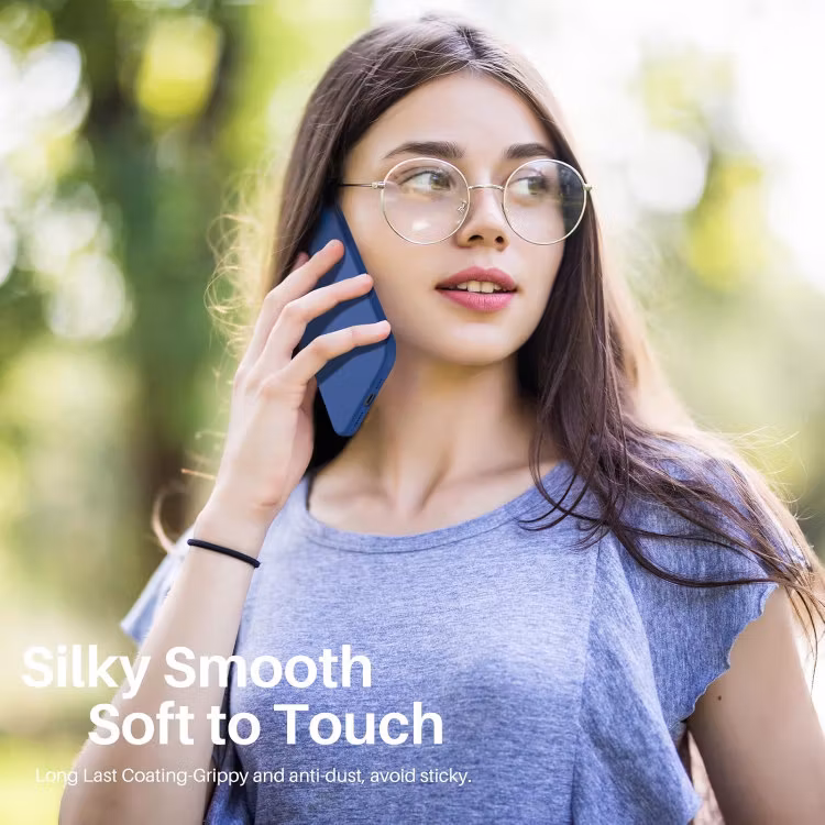 iPhone 11 - Gummibelagt Stöttåligt Silikon Skal Blå