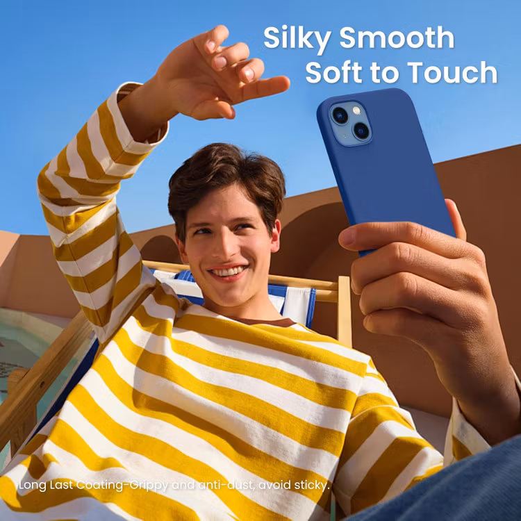 iPhone 11 - Gummibelagt Stöttåligt Silikon Skal Blå