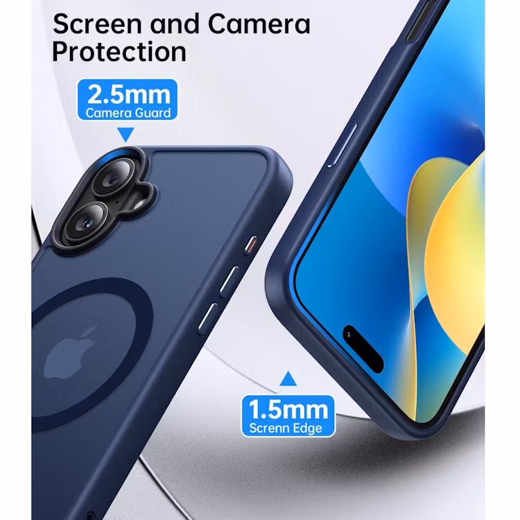 iPhone 16 - MagSafe skal MagMat Stöttåligt Matt Blå