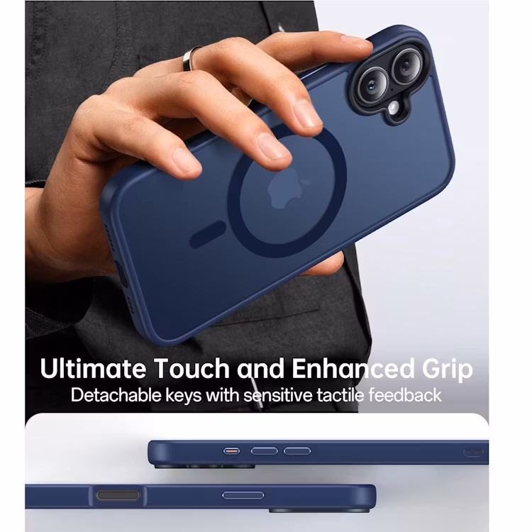 iPhone 16 - MagSafe skal MagMat Stöttåligt Matt Blå