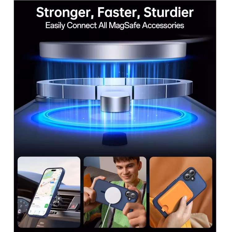 iPhone 16 - MagSafe skal MagMat Stöttåligt Matt Blå