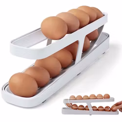 Ägghållare / Äggdispenser äggförvaring för 14 ägg Vit