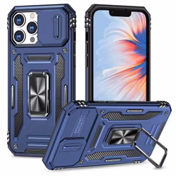 iPhone 13 Pro Max - Skal CamShield / Kameraskydd Stöttåligt Blå