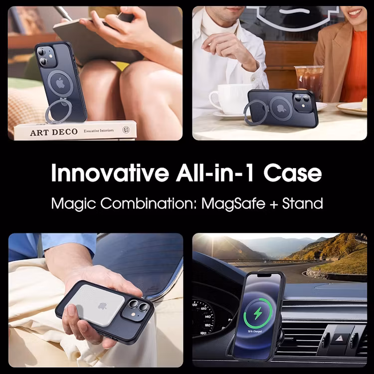 iPhone 11 - Magsafe Skal Kickstand Stöttåligt Matt Svart