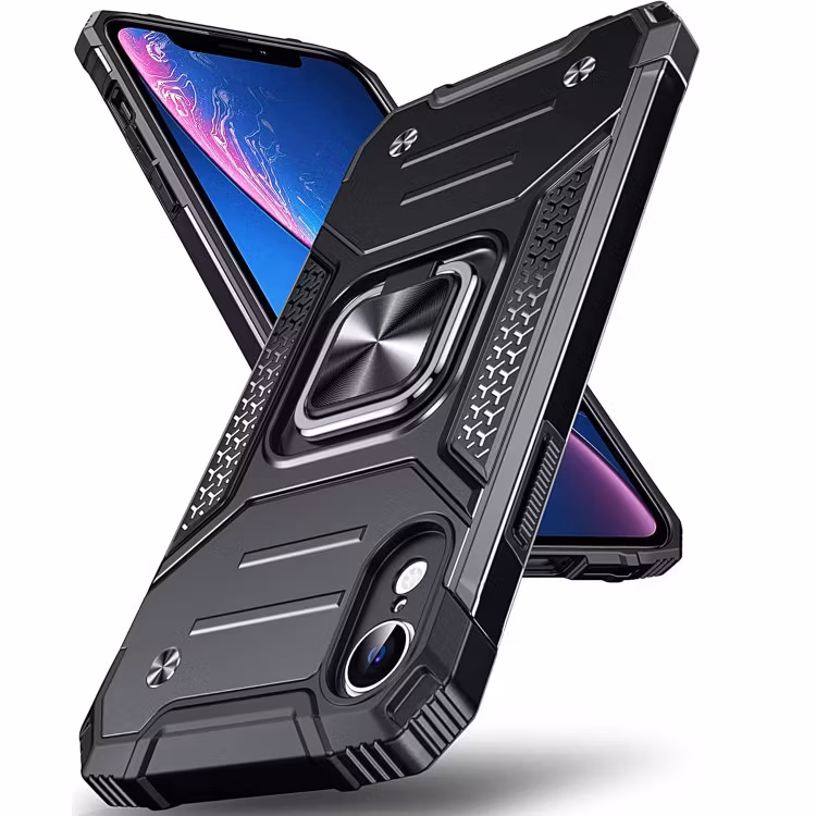 iPhone X/XS - Skal med Kickstand Solid® Extra förstärkt Svart