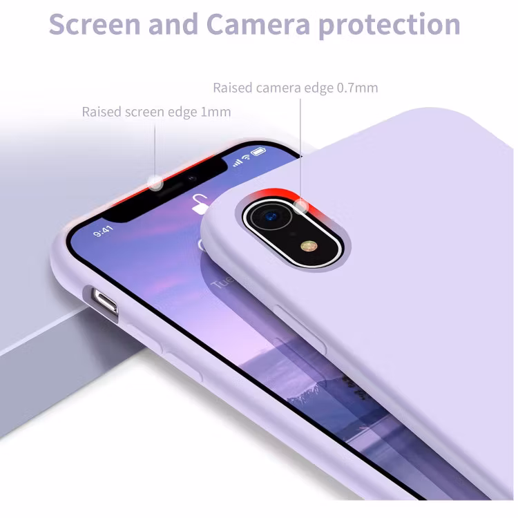 iPhone XR - Gummibelagt Silikon Skal Skin Pro® Lila