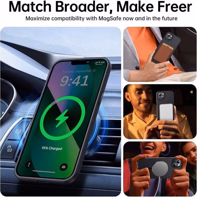 iPhone 14 - Skal MagSafe MagMat Frostad Matt Svart