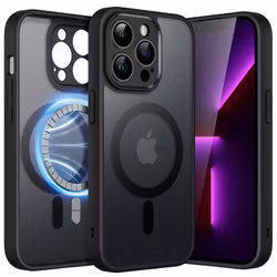 iPhone 13 Pro Max - Skal MagSafe Kameraskydd Frostad Matt Svart