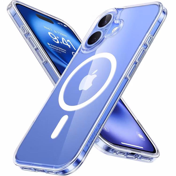 iPhone 16 - Magsafe Stötdämpande Silikon skal Transparent