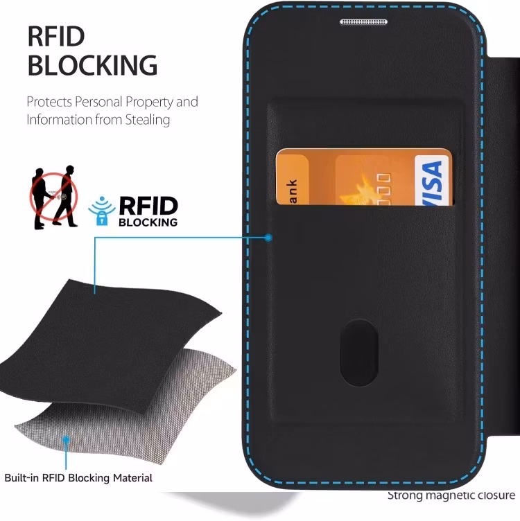 iPhone 14 - MagSafe Fodral RFID Skyddat Svart