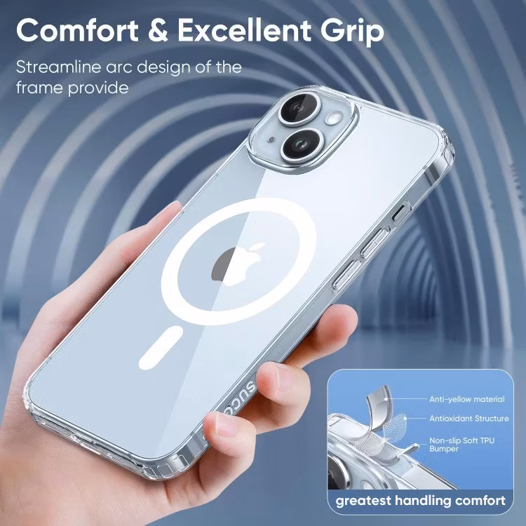 iPhone 15 - Skal MagSafe Stötdämpande Transparent