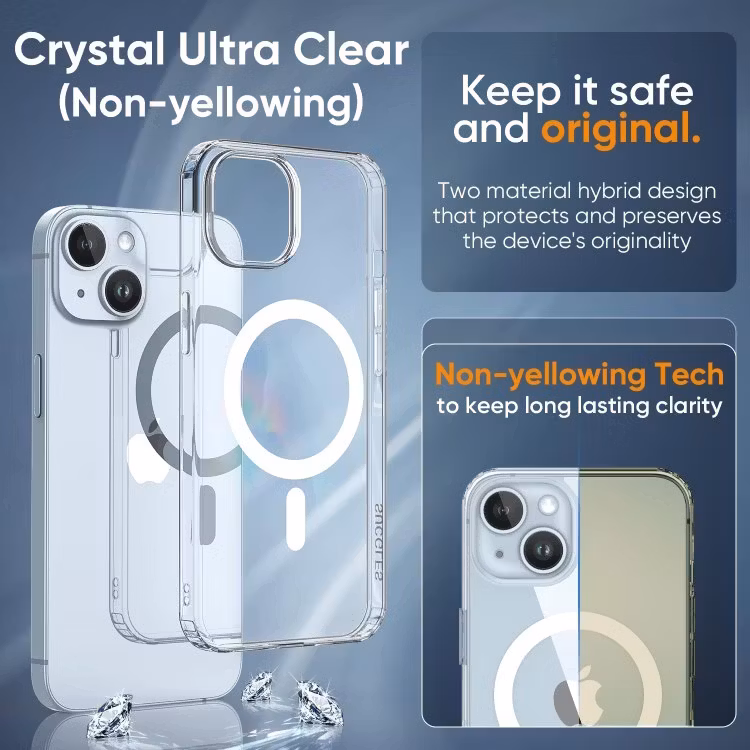 iPhone 15 - Skal MagSafe Stötdämpande Transparent