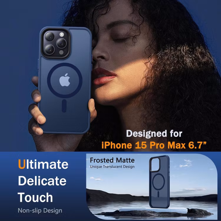 iPhone 12 Pro Max - MagSafe skal MagMat Stöttåligt Matt Blå