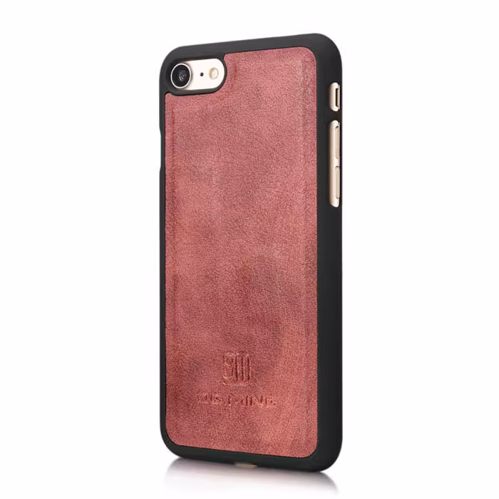 iPhone 7/8/SE - DG.MING 2in1 Magnet 2in1 Läder Fodral Röd