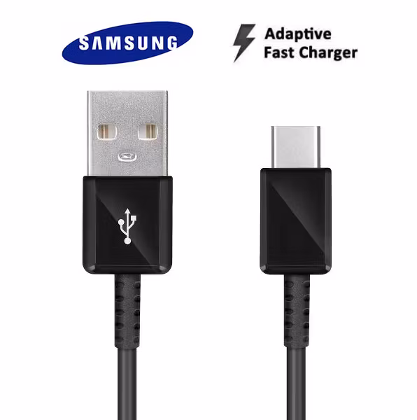 (4)Samsung Original Extra lång 1,2m USB-C Kabel / Laddare Svart