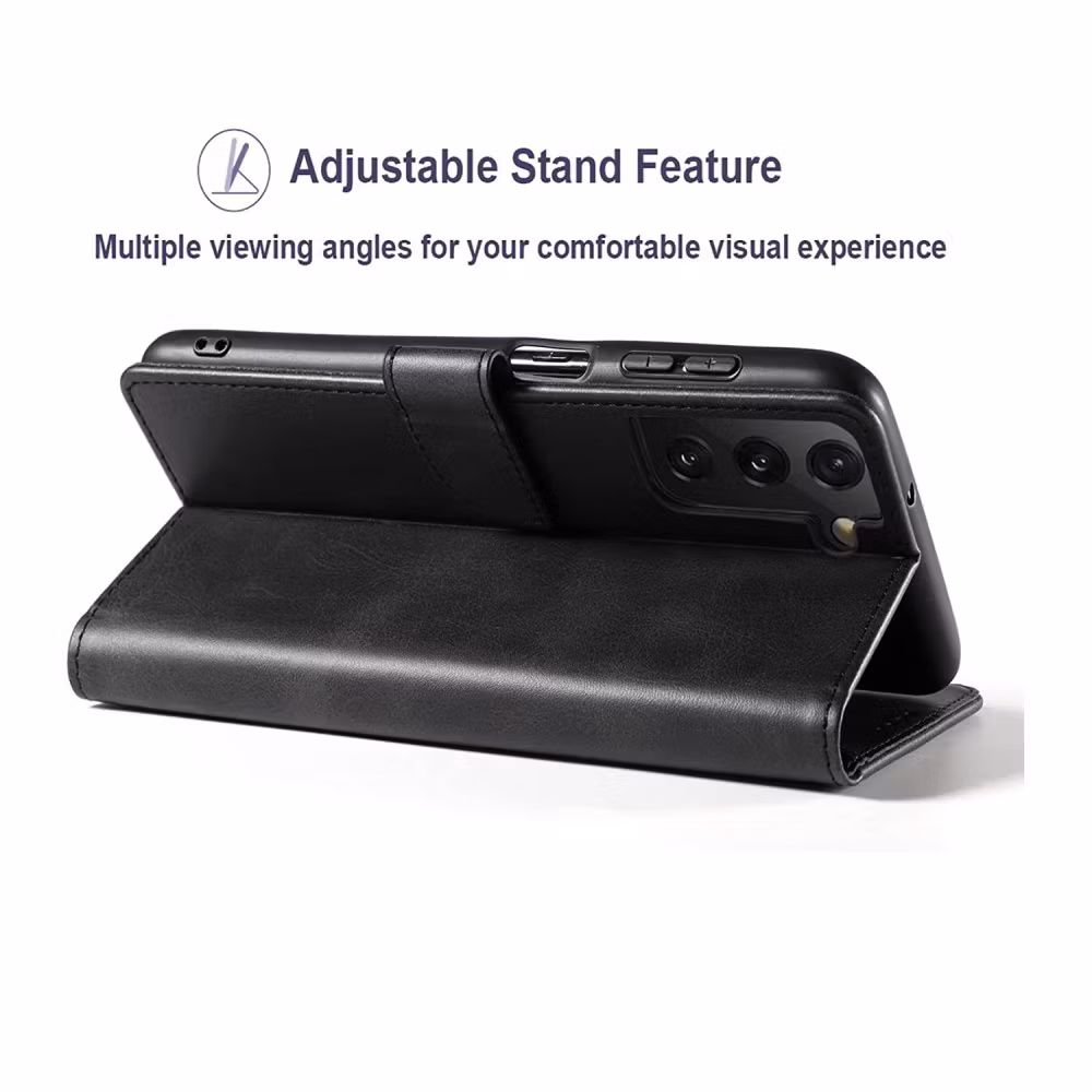 Galaxy S22 Ultra - Klassiskt Läder Fodral Nordic® Svart