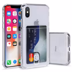 Transparent Stöttåligt Silikon Skal Kortfack Nordic® iPhone 7/8/SE/XS/XR