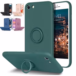 iPhone 7/8/SE - Silikonskal Magnetisk Ringhållare Välj Färg