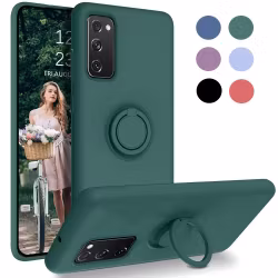 Samsung Galaxy S20 FE - Välj Färg Silikonskal Stötdämpande Ringhållare