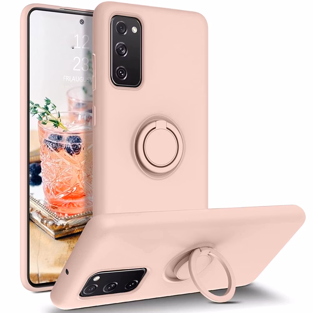 Samsung Galaxy S20 FE - Välj Färg Silikonskal Stötdämpande Ringhållare