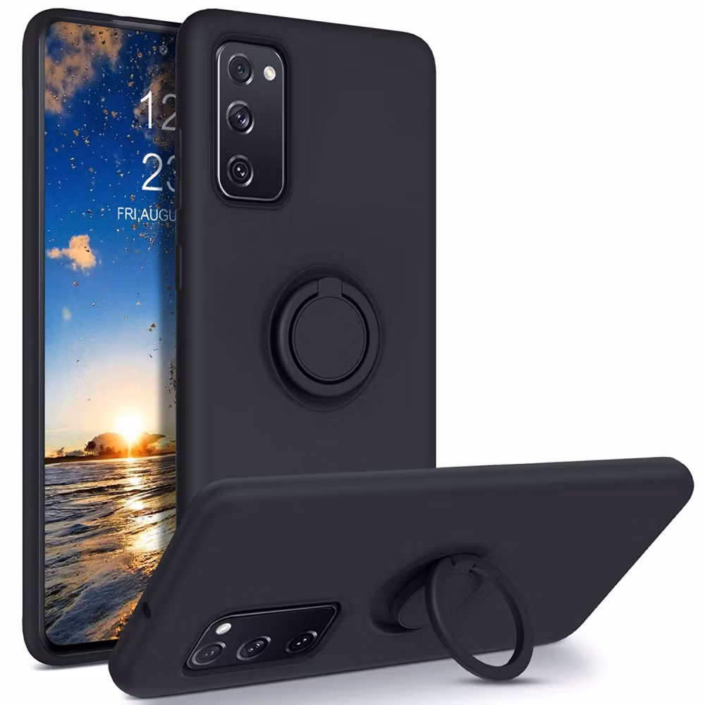 Samsung Galaxy S20 FE - Välj Färg Silikonskal Stötdämpande Ringhållare