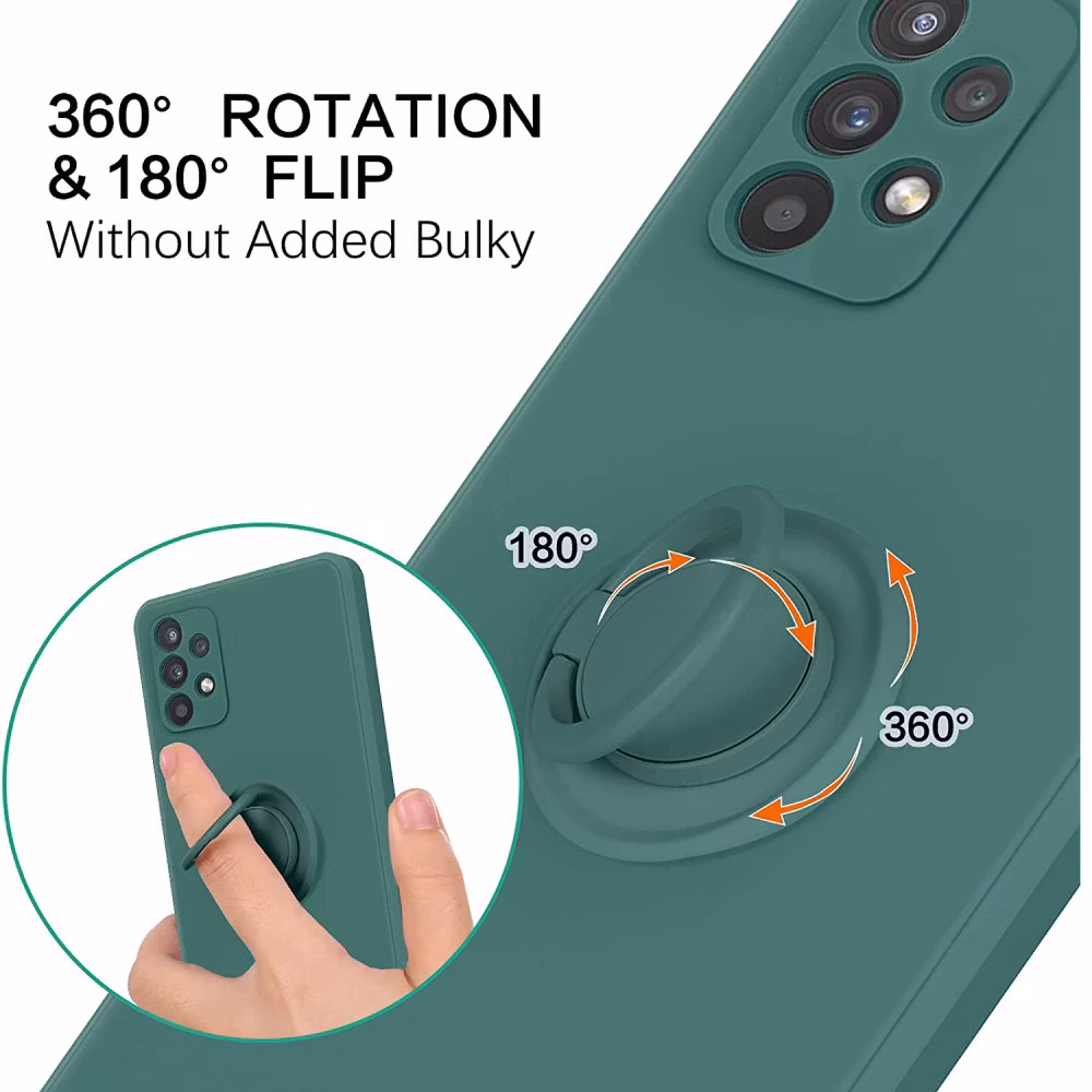Samsung A53 - Skal Ringhållare Kameraskydd Grön
