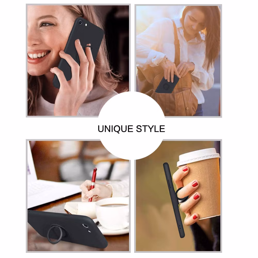 iPhone 7/8/SE - Silikonskal Magnetisk Ringhållare Välj Färg